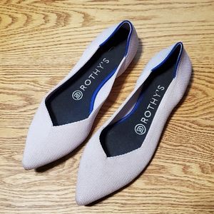 ROTHY’S Rothys Petal Pink Point Pointy Flats Women’s Shoes Size 7.5 DISCONTINUED